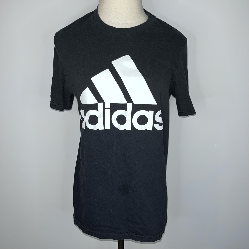 ADIDAS Women’s Amplifier Tee Black Short Sleeve Graphic T-Shirt Small